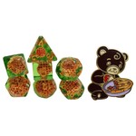 Pastry Pets: Cherry Pie Bear Cub: Pin & 7 Polyhedral Dice Set