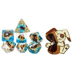 Pastry Pets: Eclair Rabbit: Pin & 7 Polyhedral Dice Set