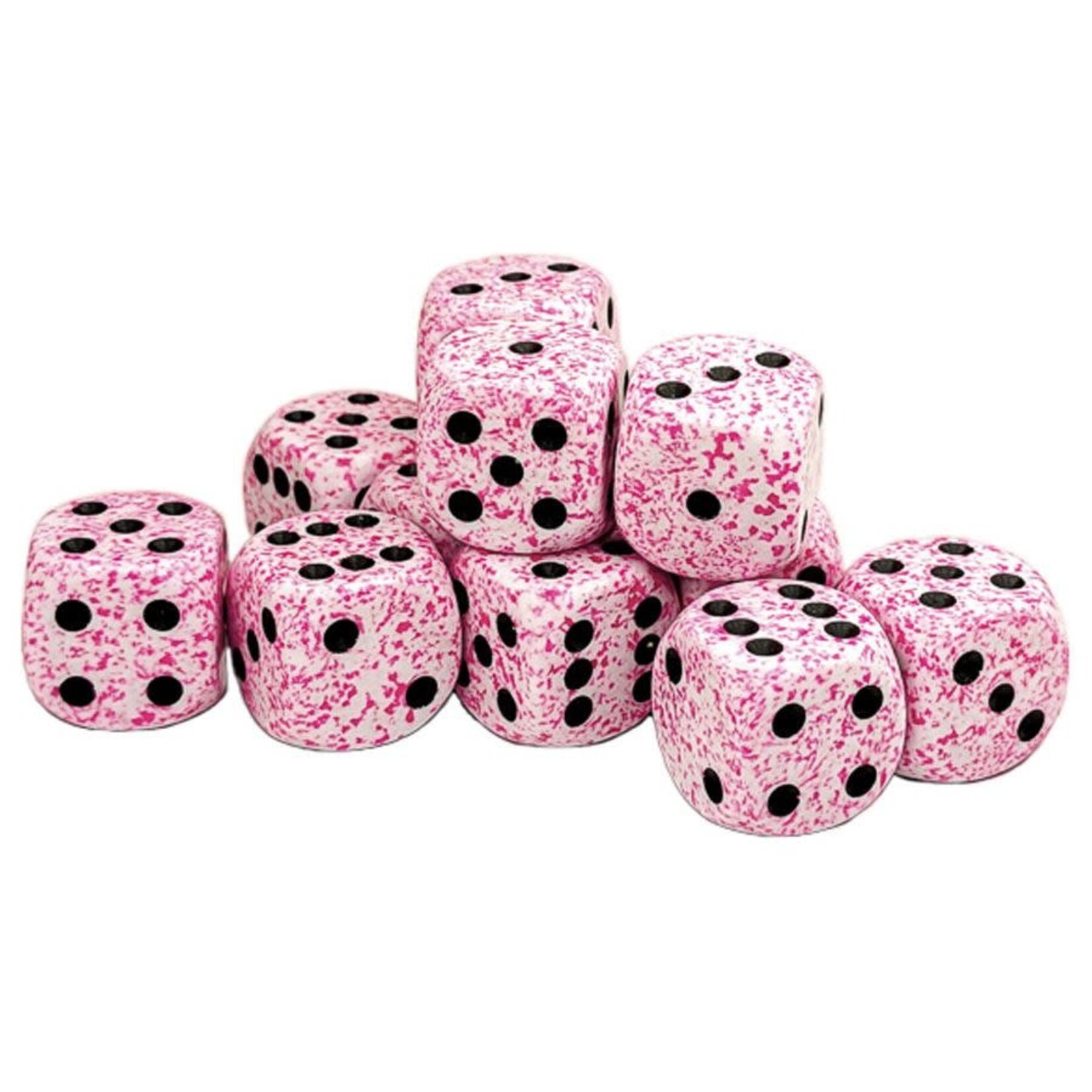 Chessex Speckled Pink | 16mm d6 Dice Block (12 dice) | 25754