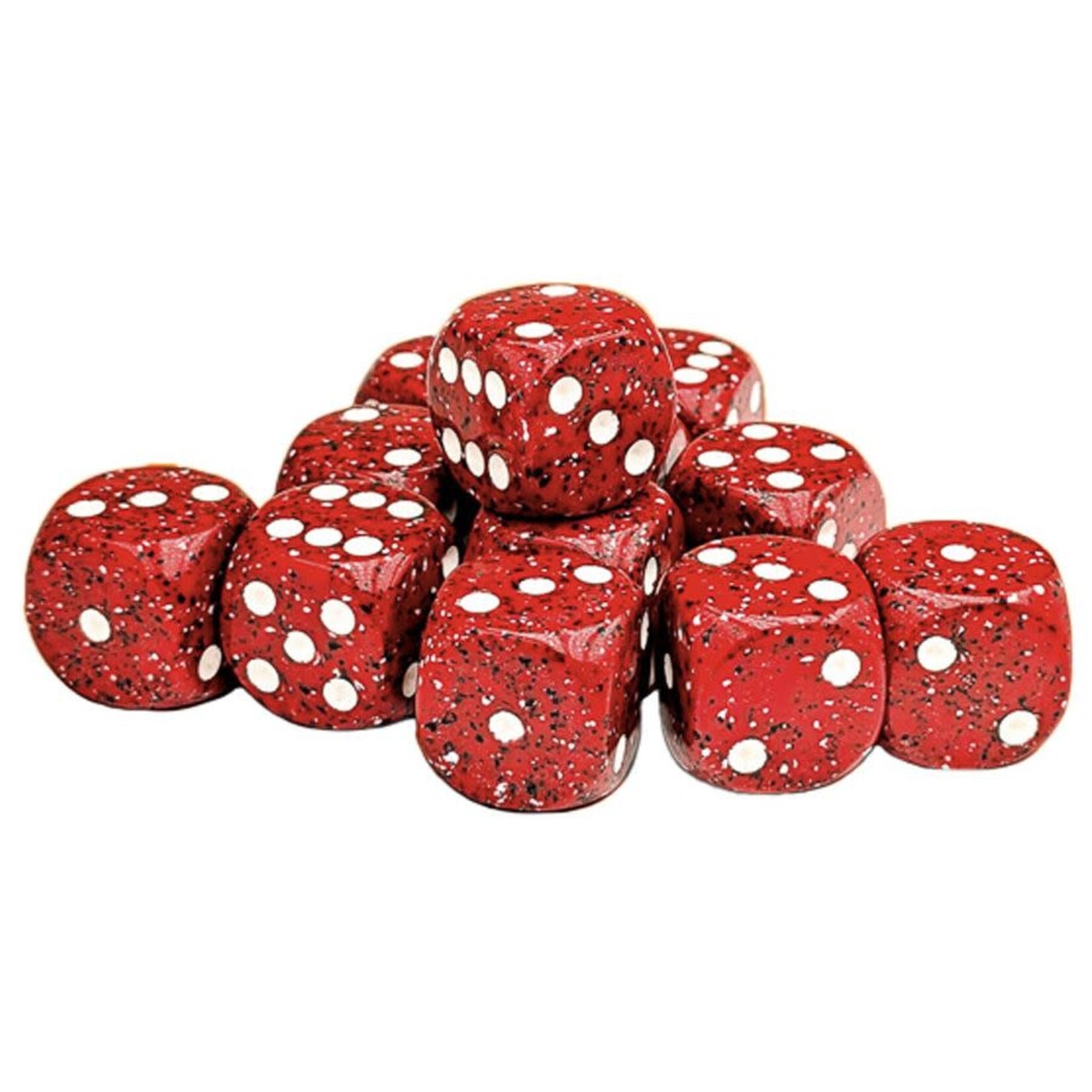 Chessex Speckled Lava Stone | 16mm d6 Dice Block (12 dice) | 25774