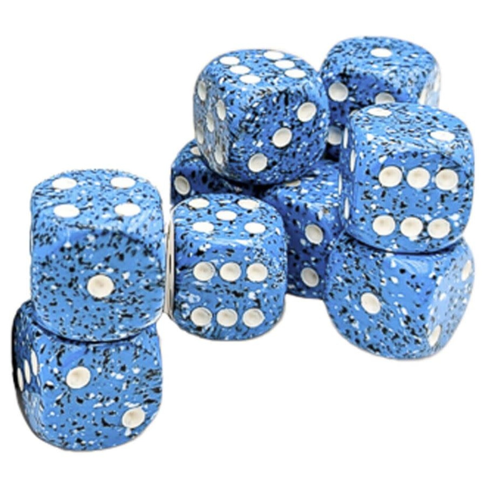 Chessex Speckled Ocean Stone | 16mm d6 Dice Block (12 dice) | 25776