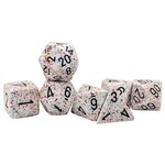 Chessex Speckled Birthday/black | 7 Die Polyhedral Dice Set | 25321