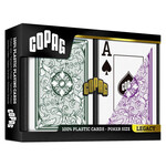 COPAG Playing Cards: COPAG Legacy Poker Size Jumbo Index Green/Purple 2-Pack