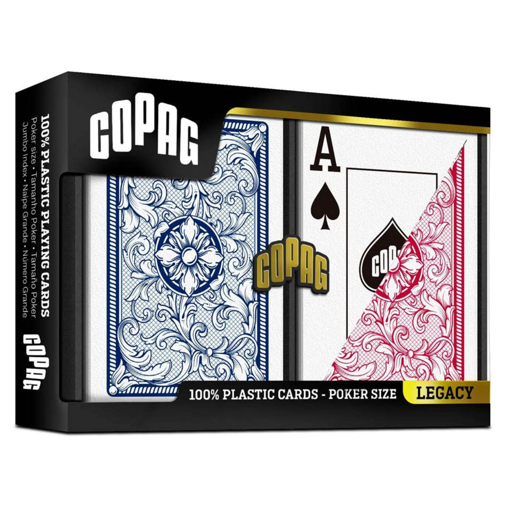 COPAG Playing Cards: COPAG Legacy Poker Size Jumbo Index Red/Blue 2-Pack