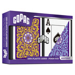 COPAG Playing Cards: COPAG Neoteric Poker Size Jumbo Index Violet/Yellow/Blue 2-Pack