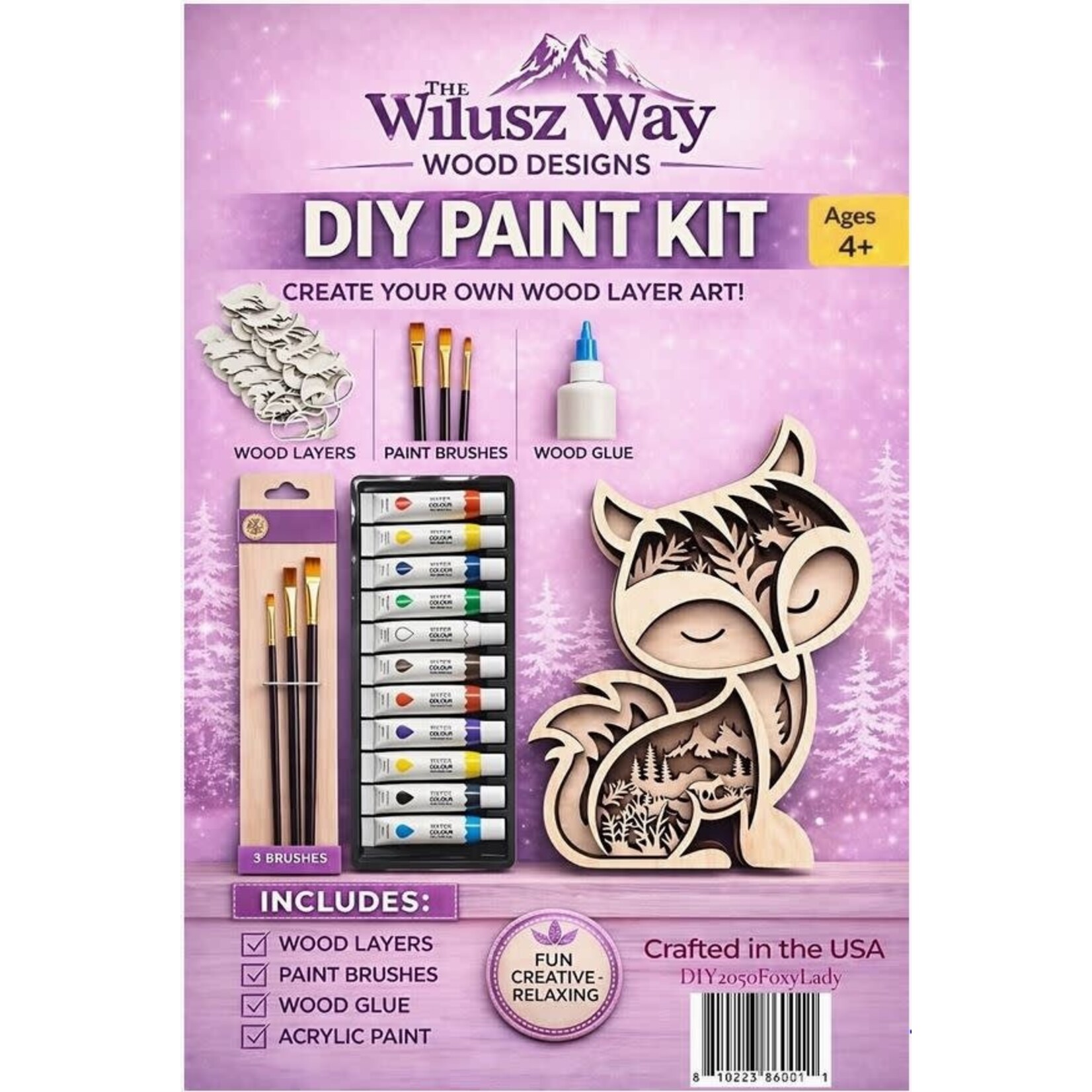 The Wilusz Way Wood Designs Shelf Sitter - DIY Foxy Lady Paint Kit