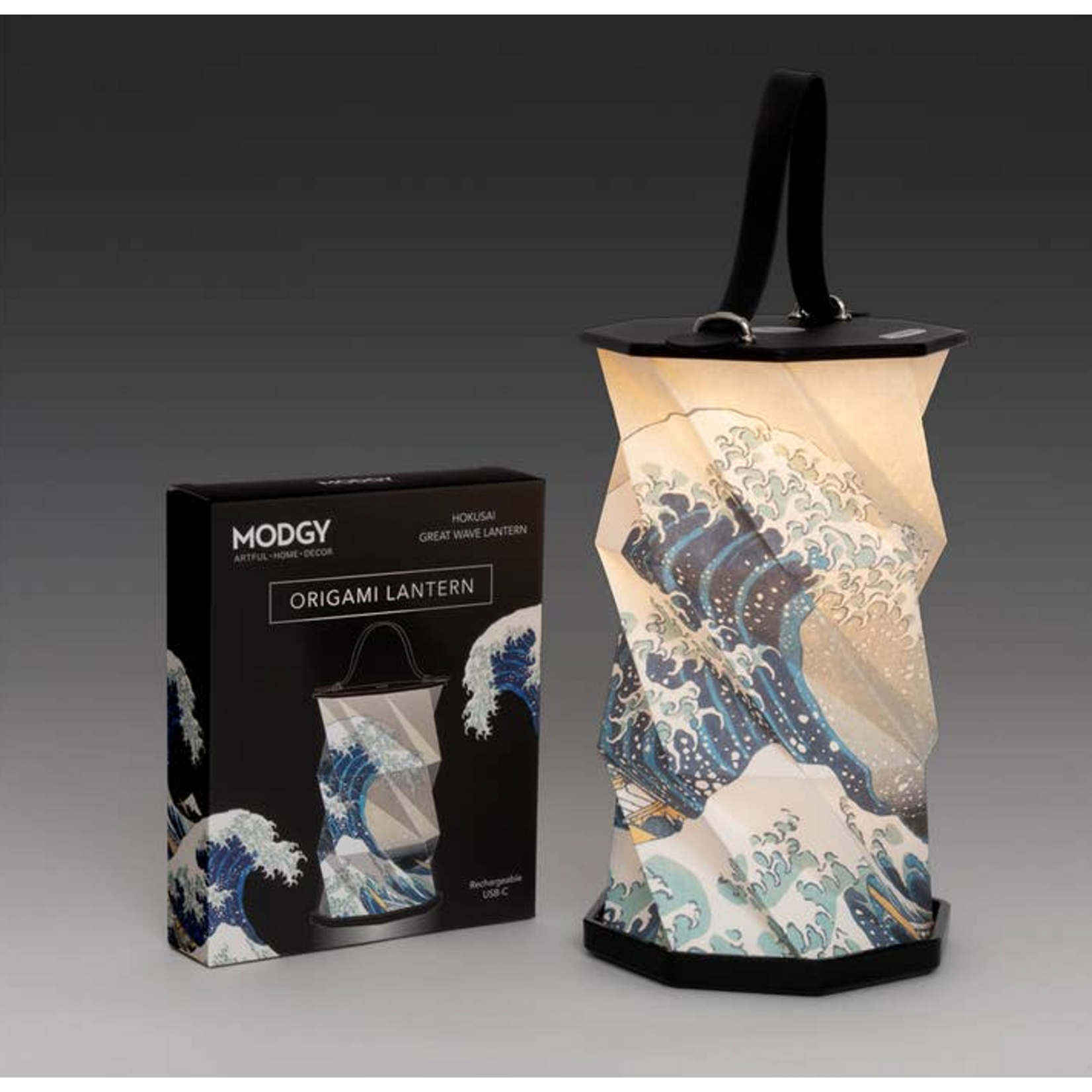 Modgy Origami Lantern - Hokusai The Great Wave