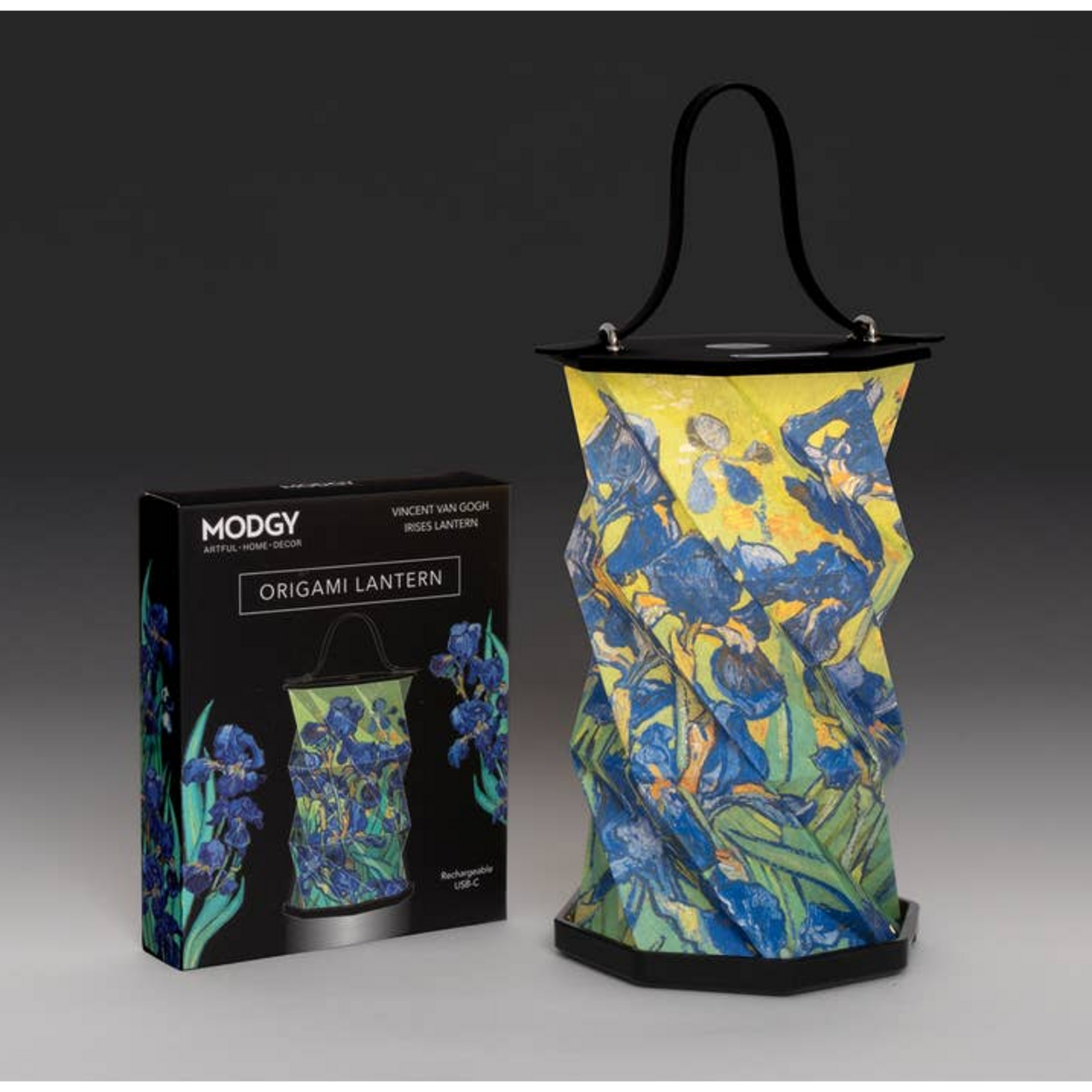 Modgy Origami Lantern - Vincent Van Gogh Irises