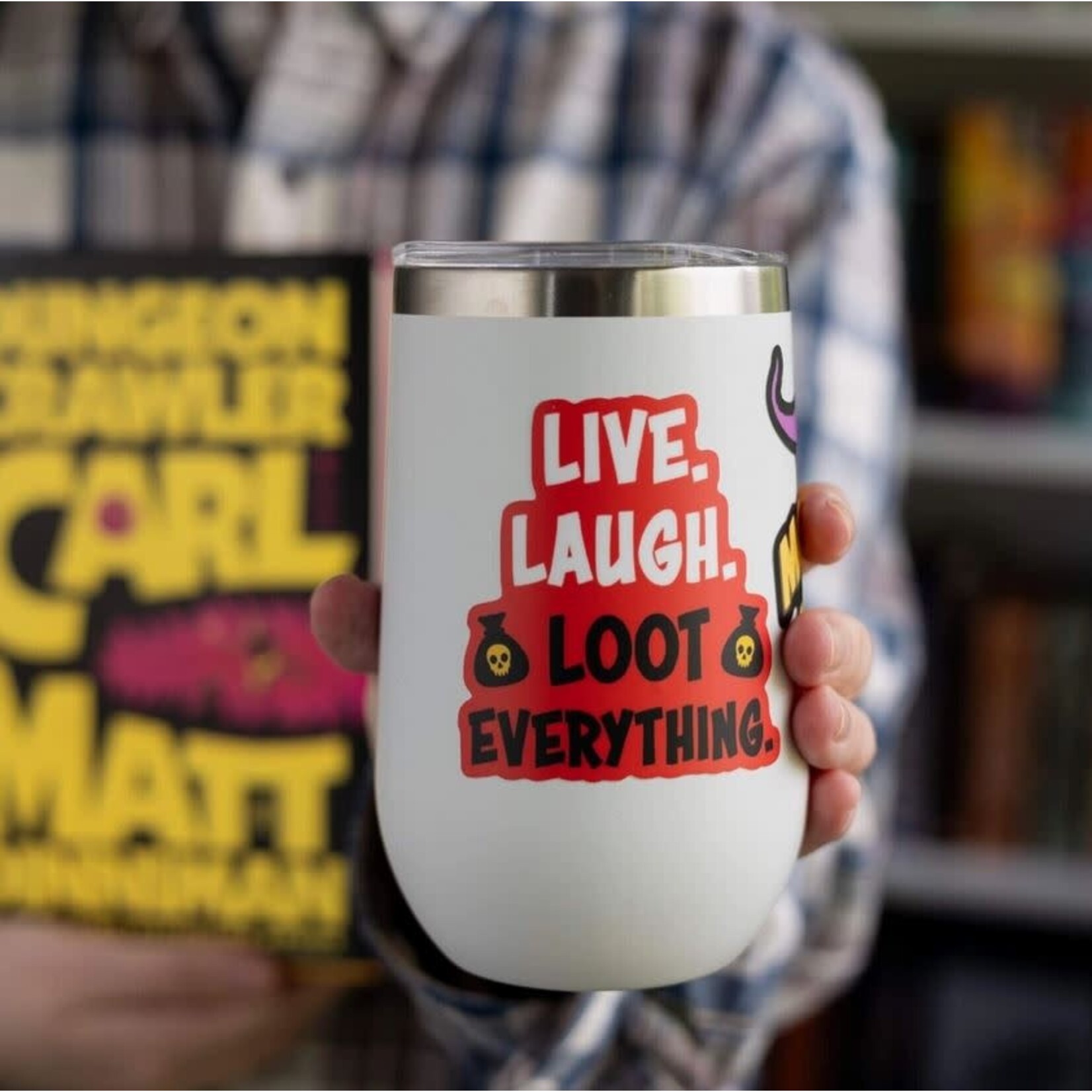 Kingdom of Threads Sticker - Dungeon Crawler Carl - Live, Laugh, Loot Everything