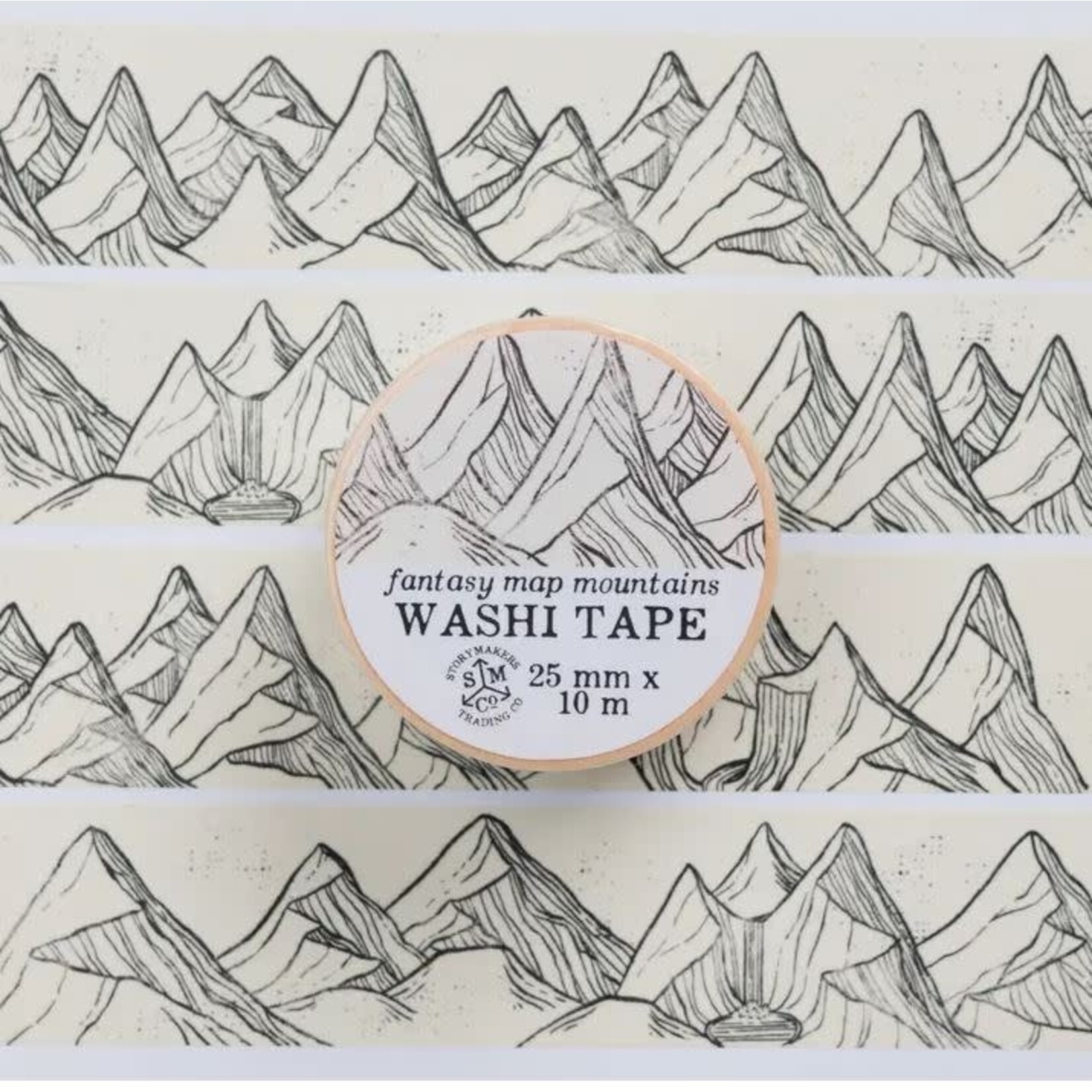Kingdom of Threads Washi Tape - Mapmaker Series - Fantasy Mountain Range