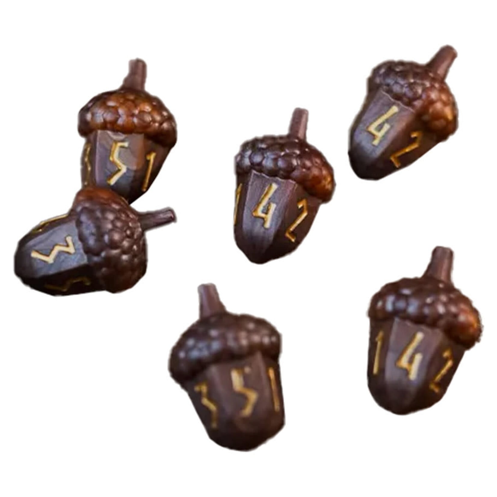 D6 Resin Acorn Dice: Legend in the Mist (6)