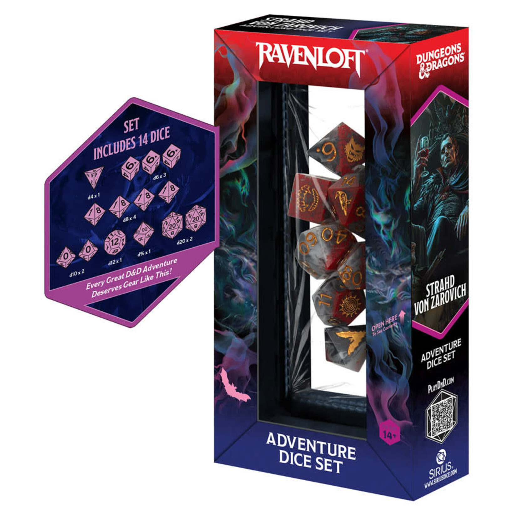 7-Set Adventure Dice: Darklord: Strahd von Zarovich Polyhedral