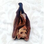Wyrd & Witchy Art Leather Pin - Fruit Bat