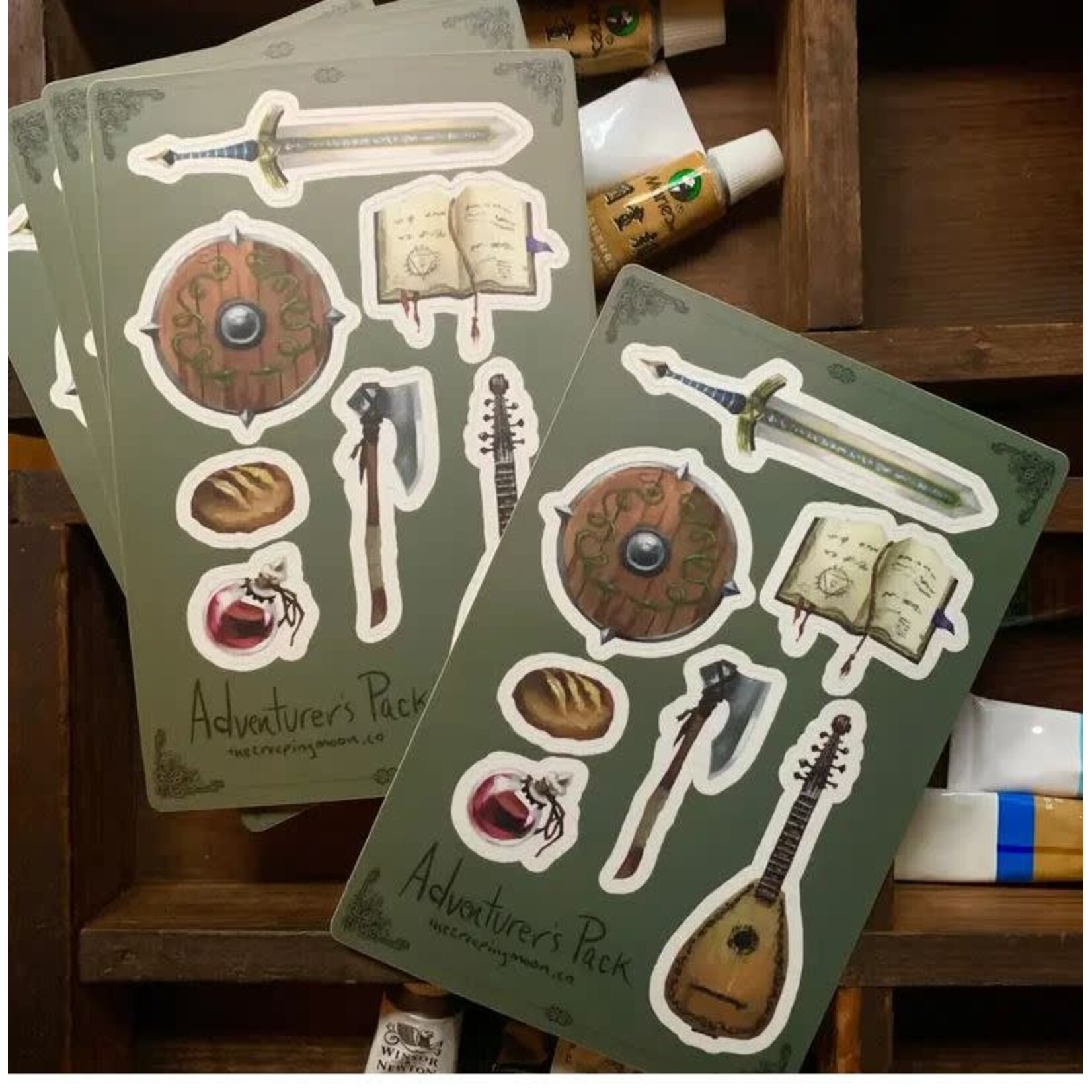 The Creeping Moon Sticker Sheet - Adventurer's Pack