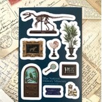 The Creeping Moon Sticker Sheet - The Natural History Museum - Clear Vinyl