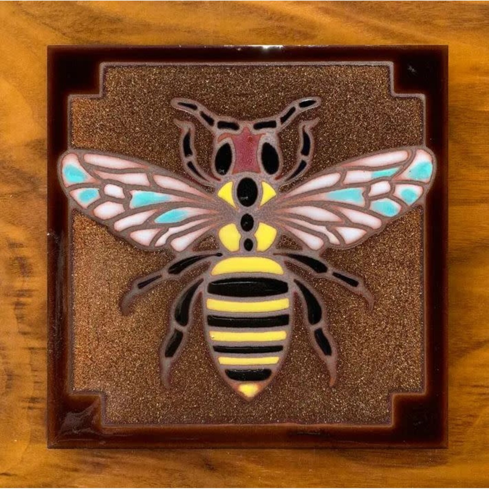 Carly Quinn Designs Art Tile - Bee - Copper