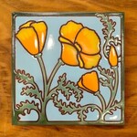 Carly Quinn Designs Art Tile - California Poppies