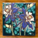 Carly Quinn Designs Art Tile - Columbines