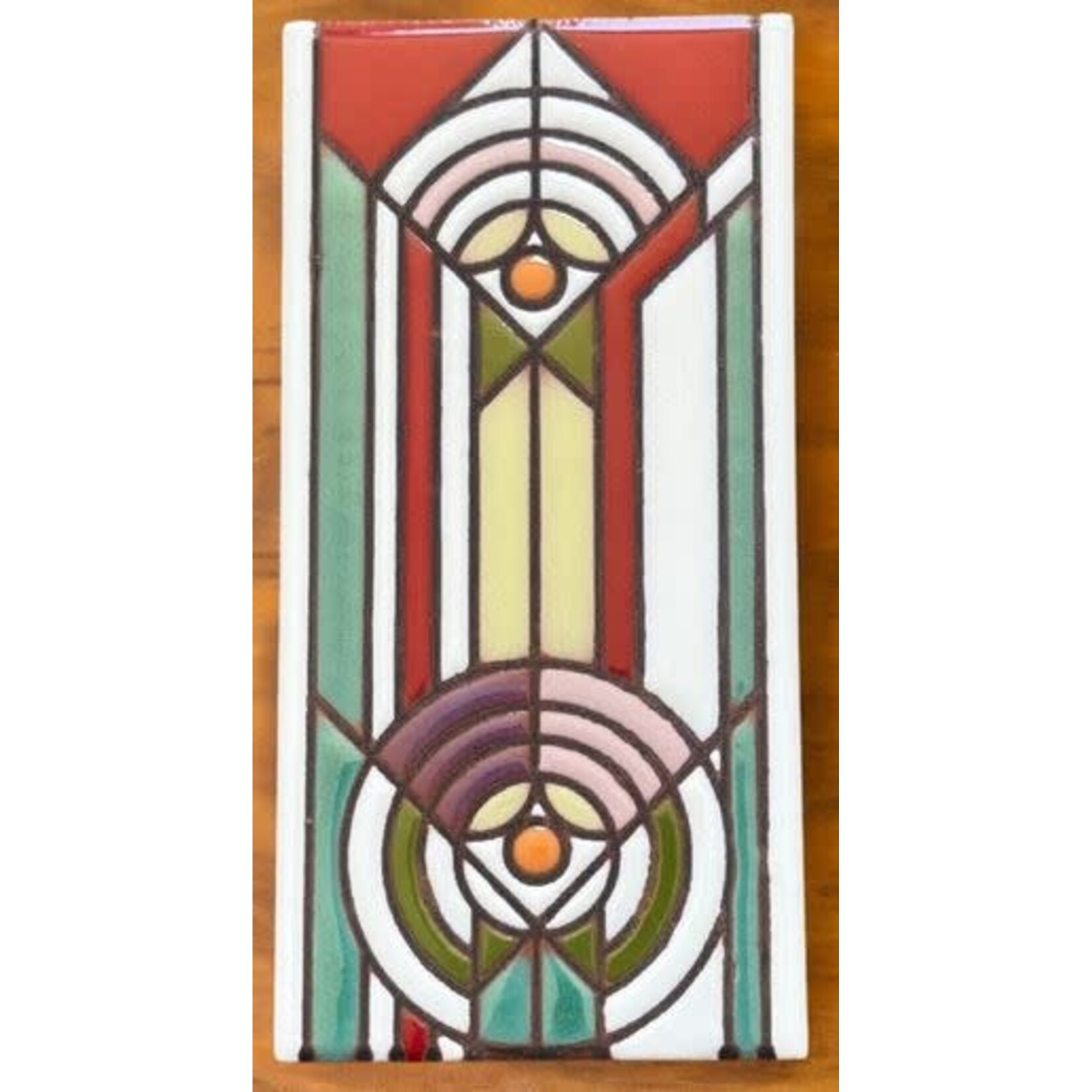 Carly Quinn Designs Art Tile - Frank Lloyd Wright - April Showers - 3x6