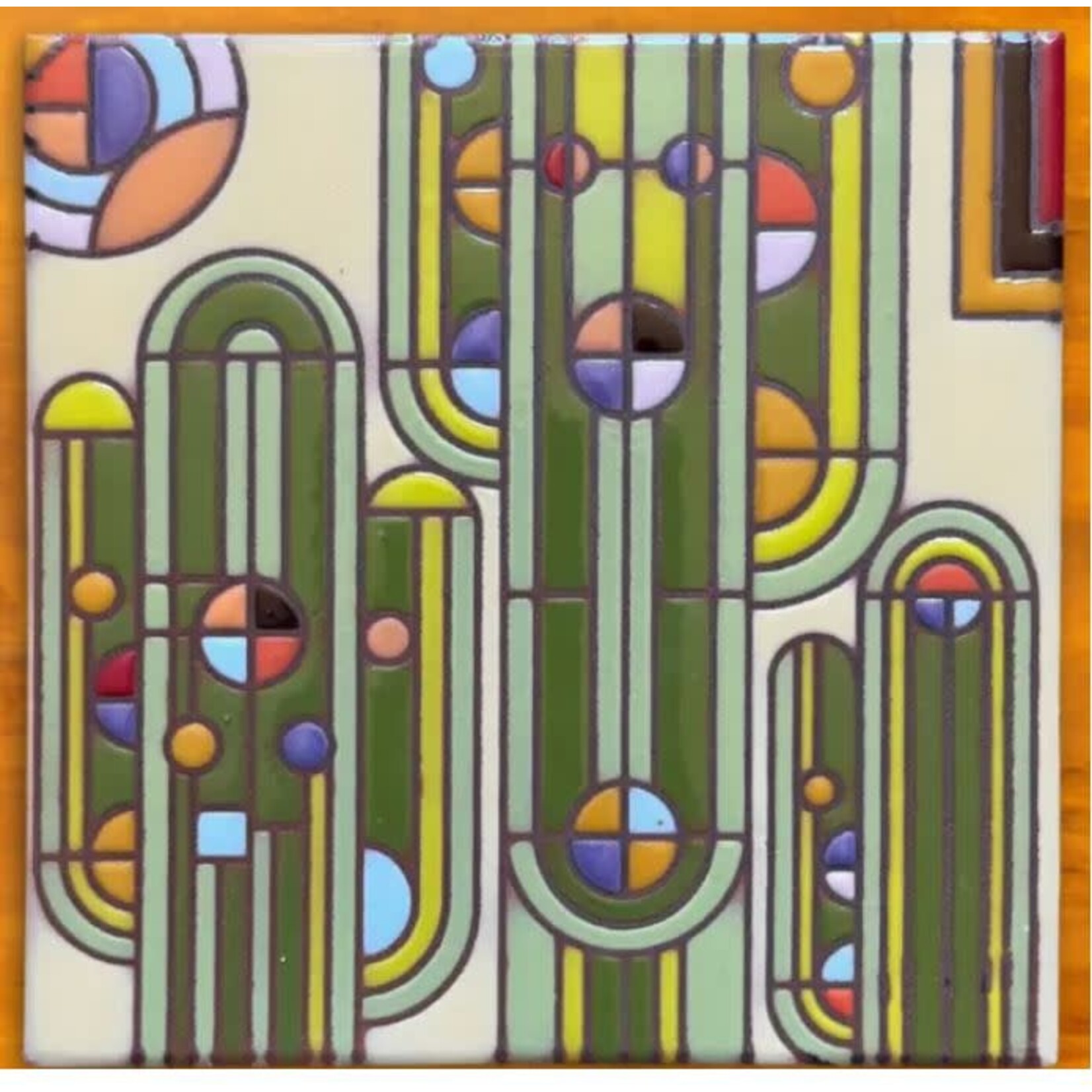 Carly Quinn Designs Art Tile - Frank Lloyd Wright - Saguaro Forms - 6x6