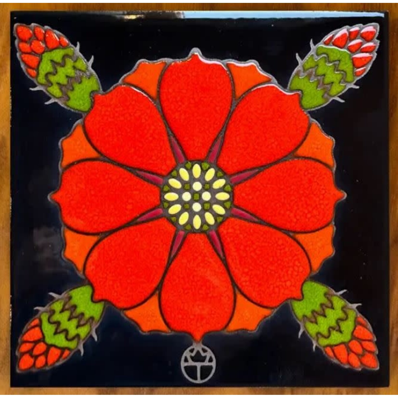 Carly Quinn Designs Art Tile - Wil Taylor - Cholla Cactus Flower