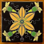 Carly Quinn Designs Art Tile - Wil Taylor - Finger Leaf Gourd
