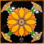 Carly Quinn Designs Art Tile - Wil Taylor - Hedgehog Cactus
