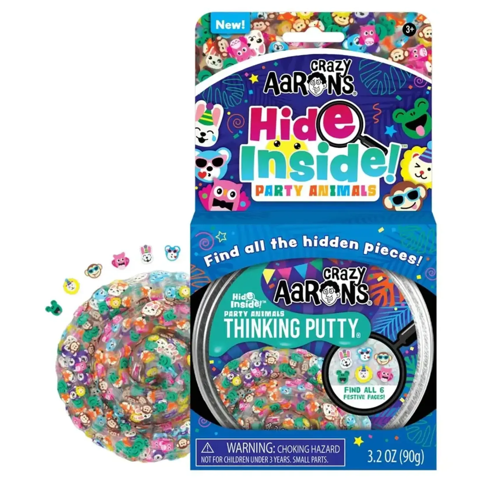 Crazy Aaron's Crazy Aaron's Thinking Putty:  Hide Inside - Party Animals
