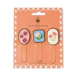 DesignWorks Ink Paper Clips - Framed Floral - Set of 3