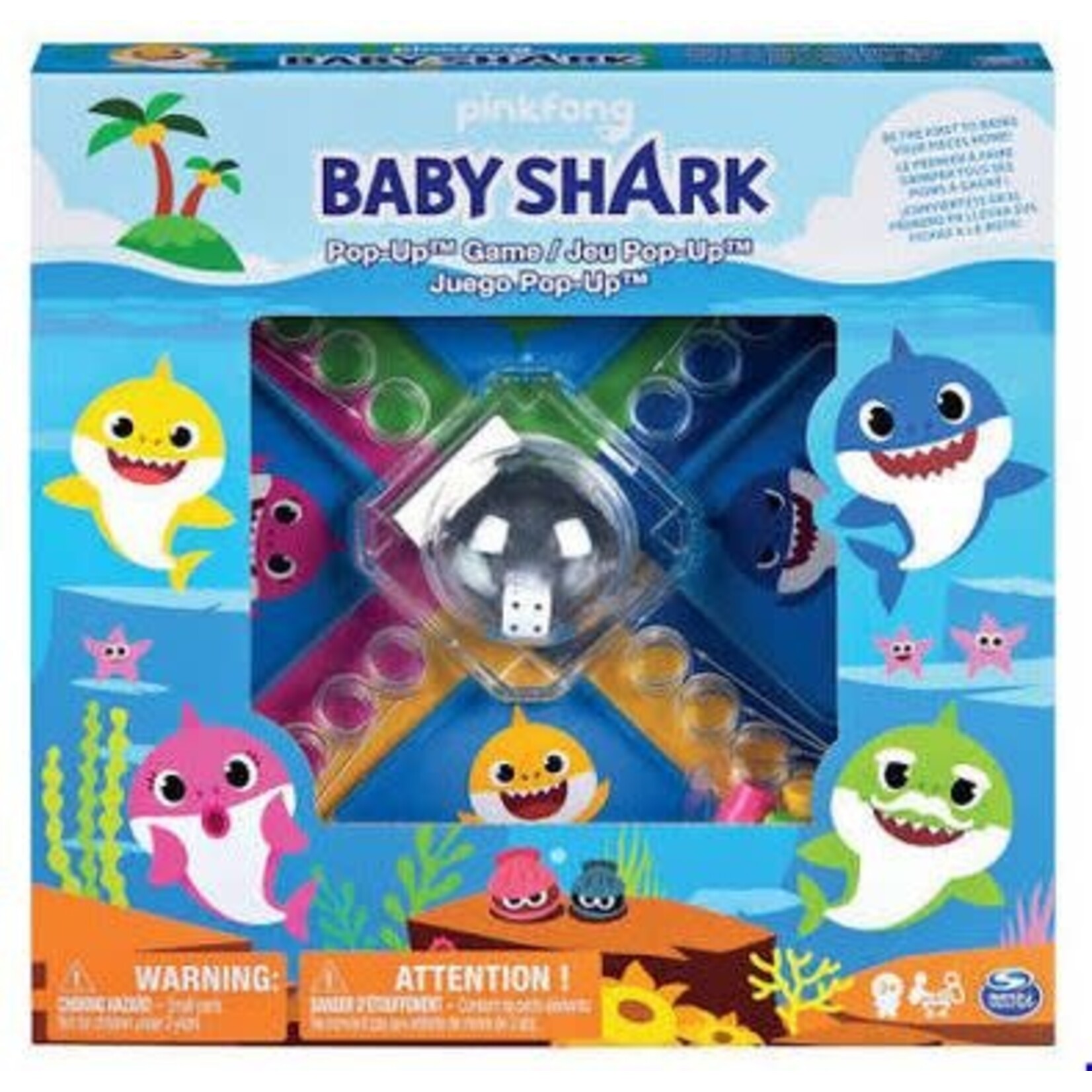 #10313 Baby Shark Pop up Game dragon Cache Used Game