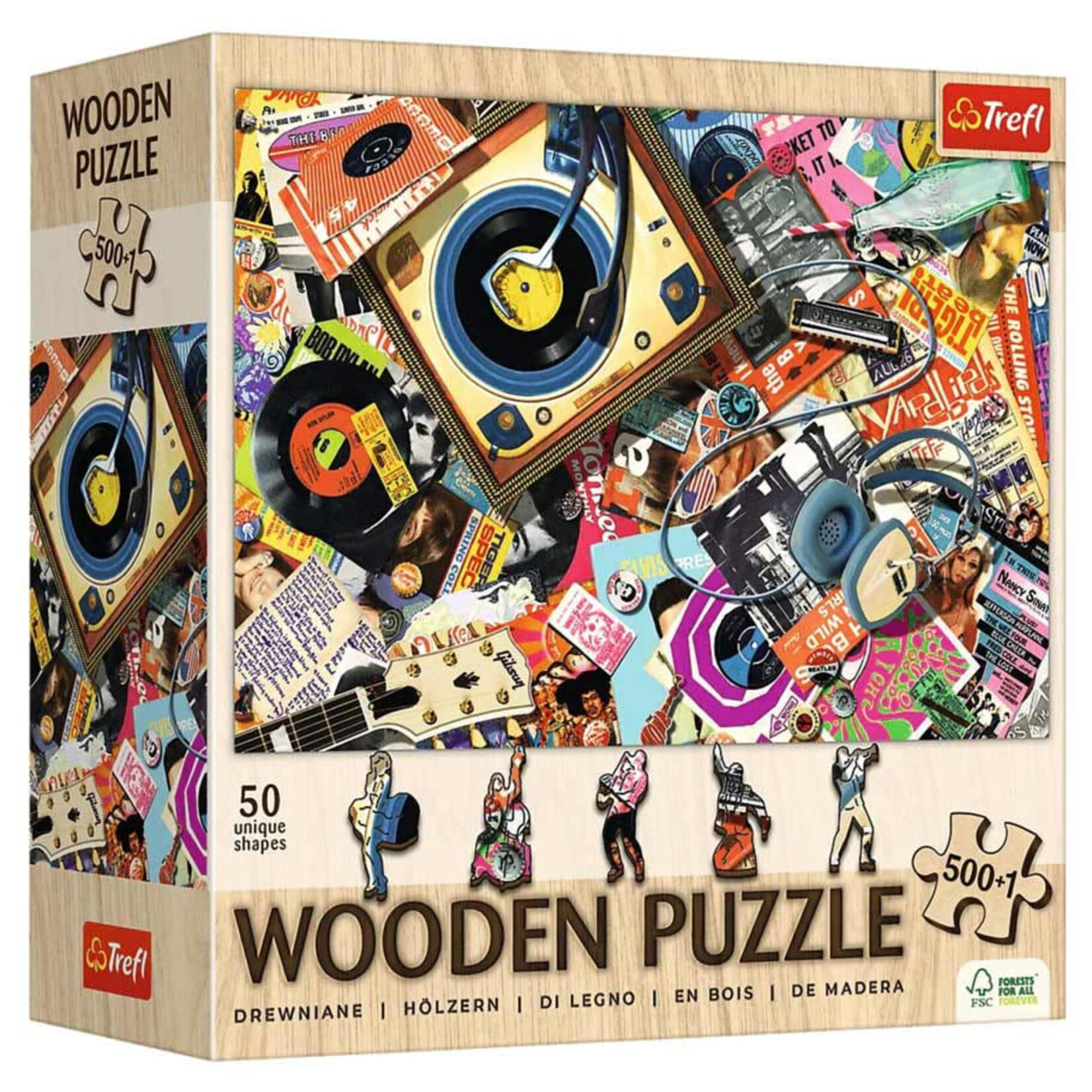 In the World of Music 500+1 Piece Wooden Puzzle