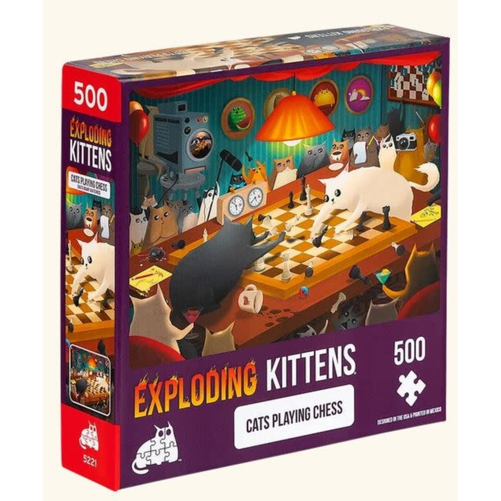 #10185 Exploding Kittens Cats Playing Chess Dragon Cache Used Games