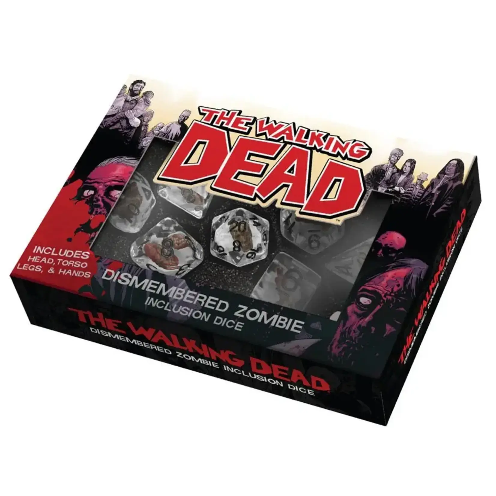 The Walking Dead: Dismembered Zombie Inclusion 7 Polyhedral Dice Set