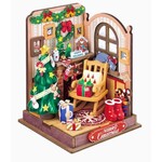 Miniature House Kit -  Christmas Fireplace