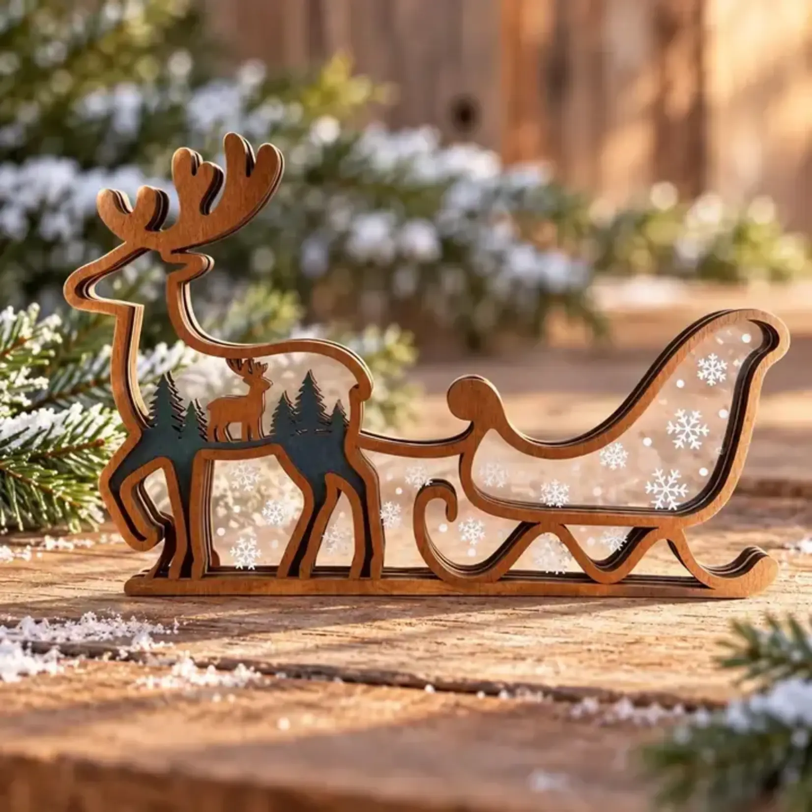 Shelf Sitter - Reindeer Sleigh