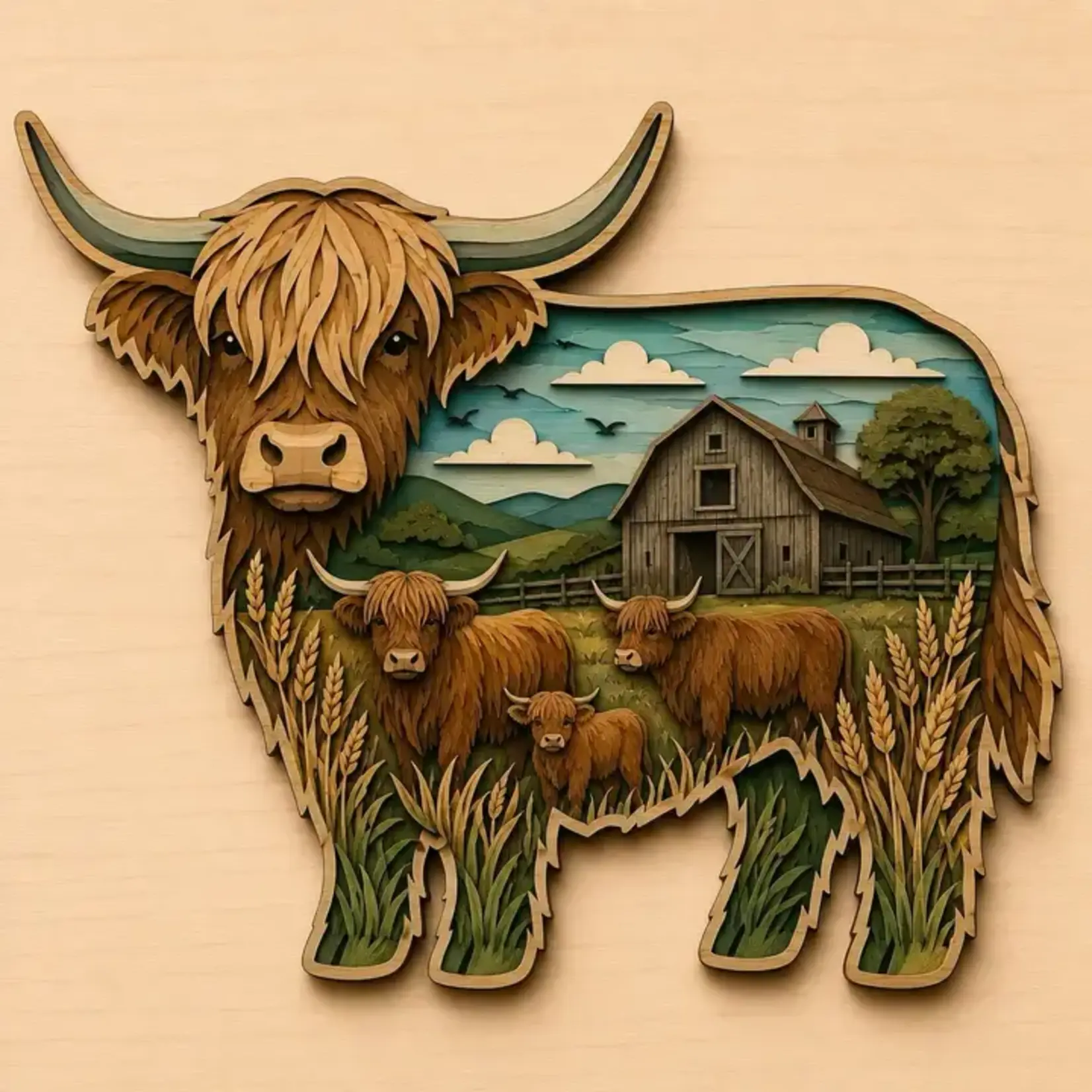 Shelf Sitter - Highland Cow