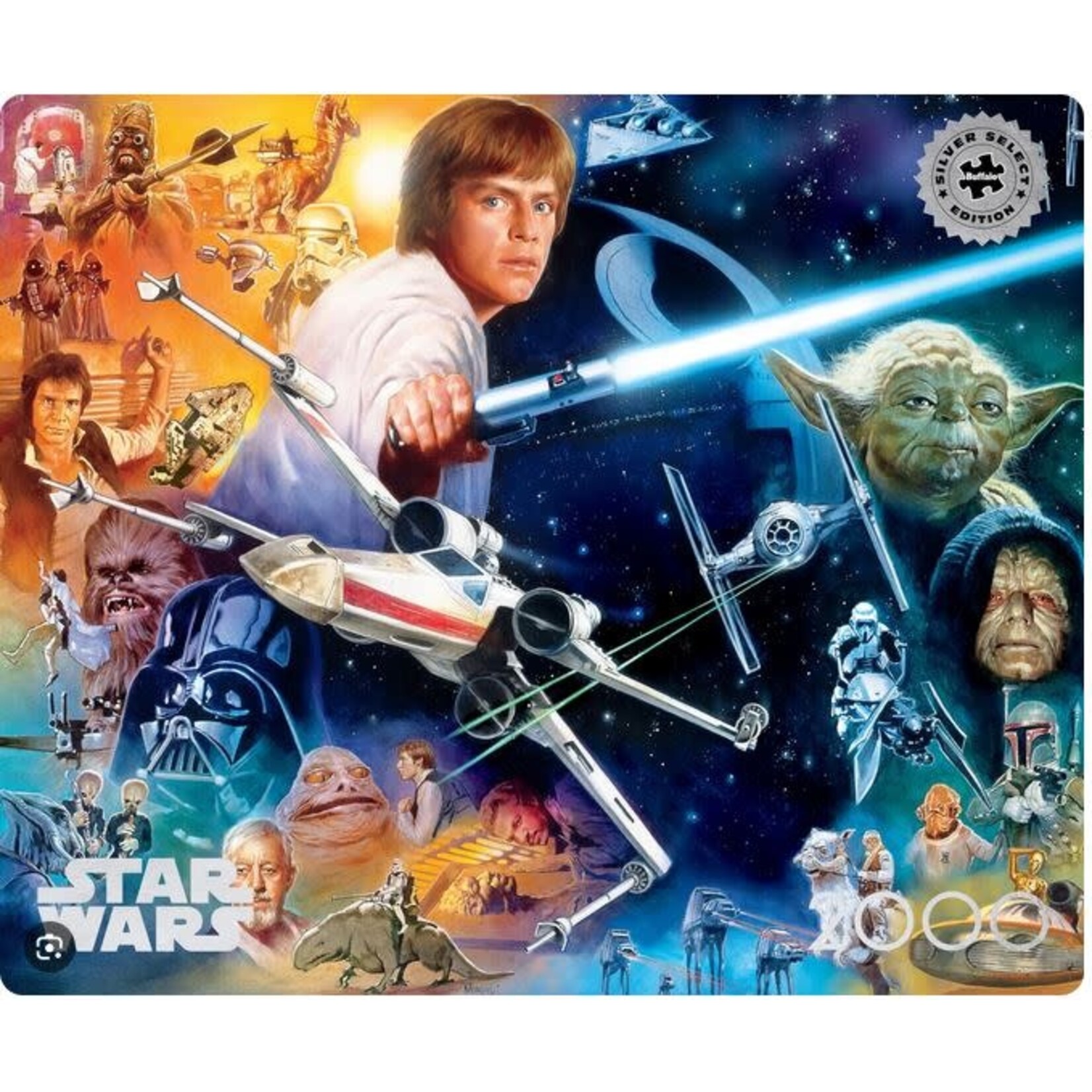 #10151 Star Wars 2000 PC Puzzle - Silver Select Puzzle Dragon cache Used Game