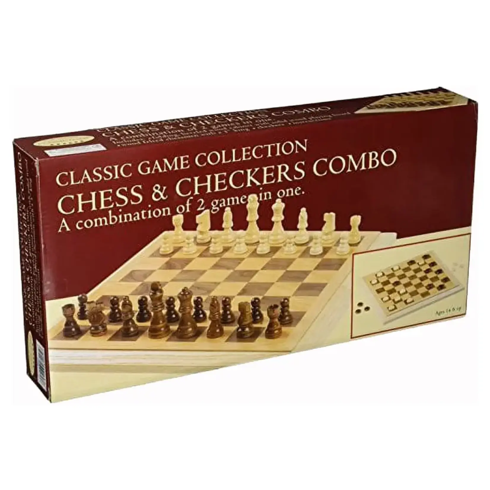 John Hansen Company Chess/Checkers: 16" Folding