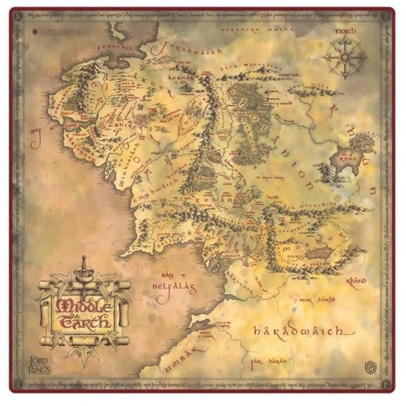 Playmat: Oversized: Lord of the Rings: Places of Middle Earth