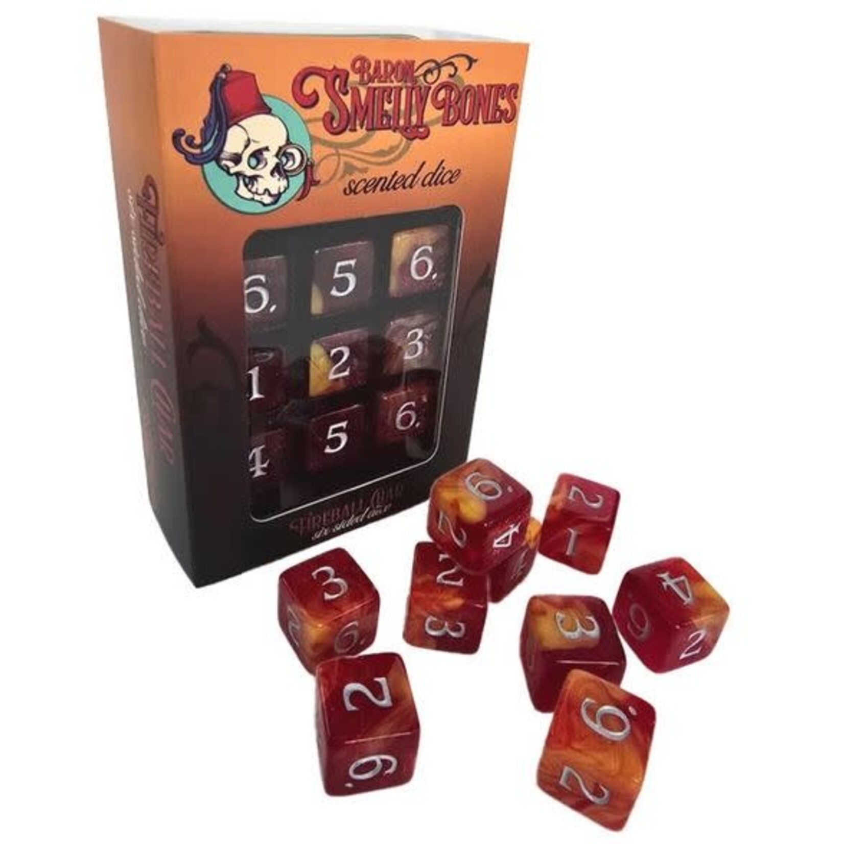 Scented Dice: Fireball Char d6 Dice Set