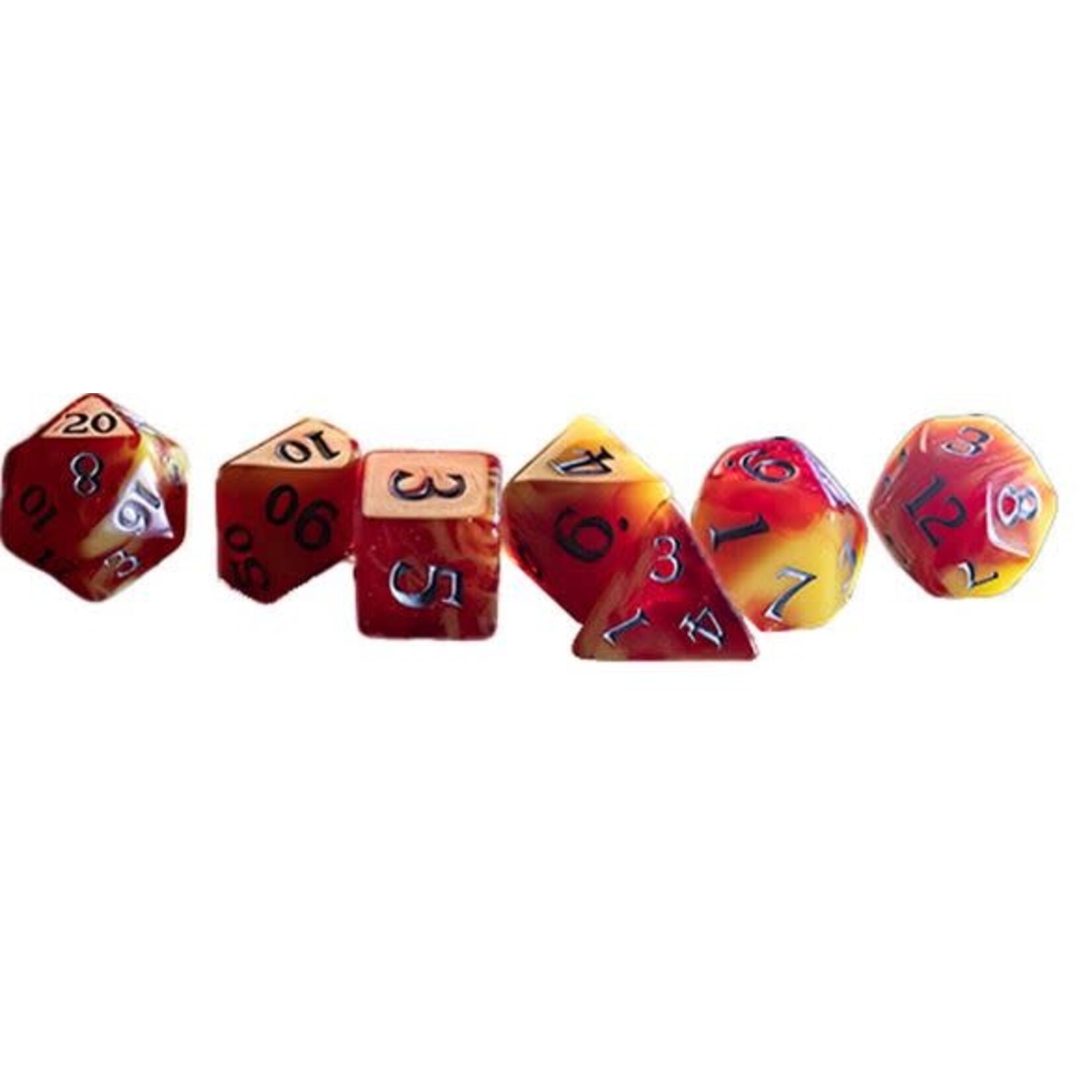 Scented Dice: Fireball Char 7 Die Polyhedral Dice Set