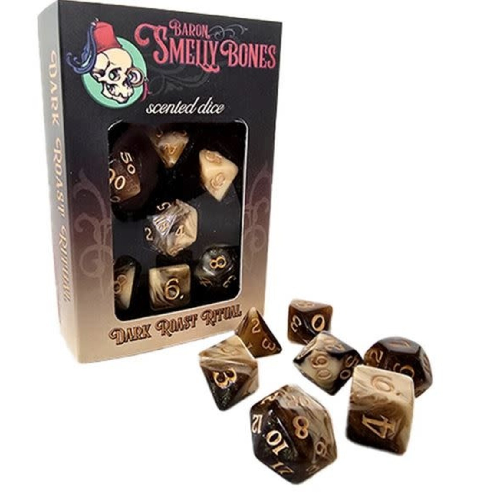 Scented Dice: Dark Roast 7 Die Polyhedral Dice Set
