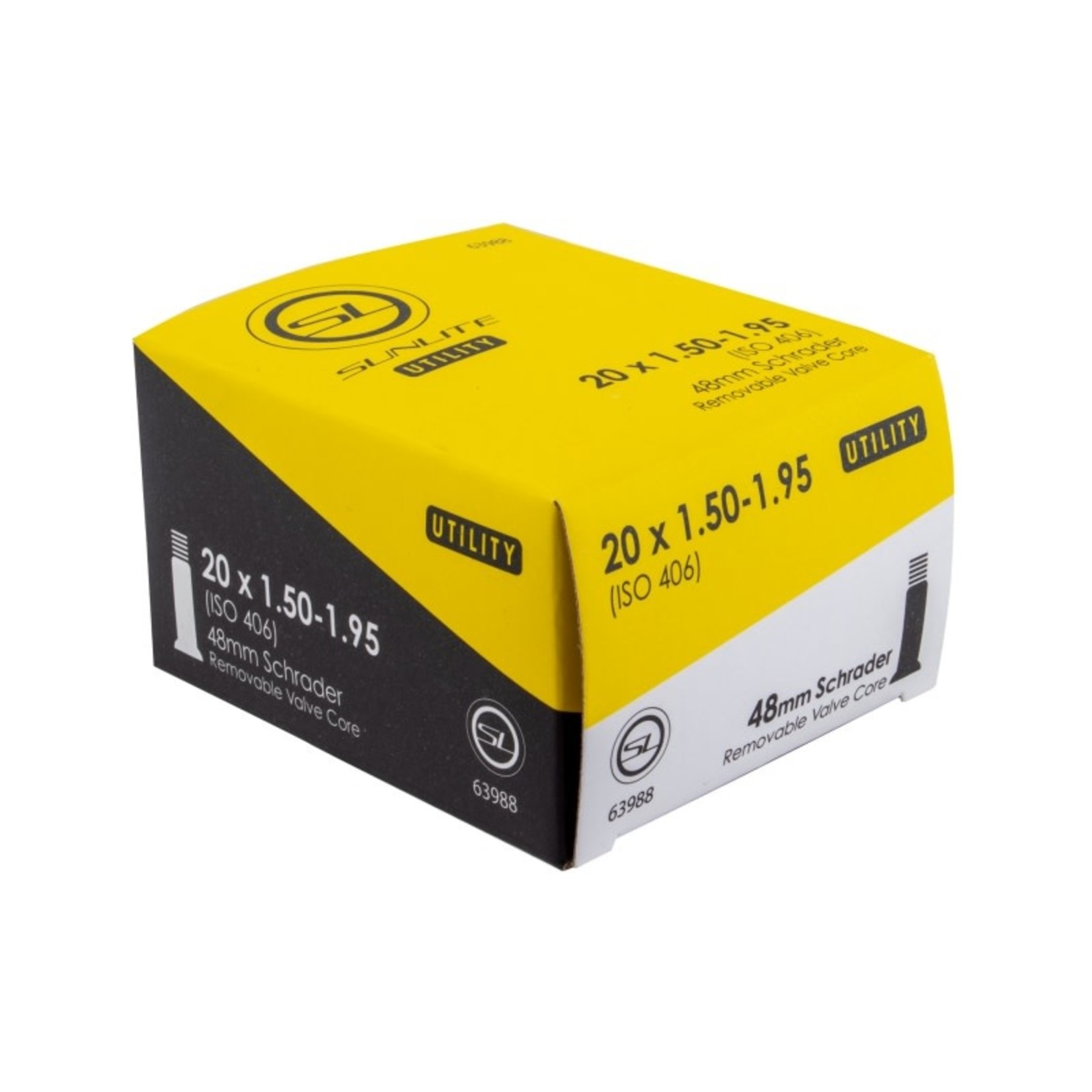 Sunlite Sunlite Utili-T Tube - 20x1.50-1.95 - Schrader 48mm, FFW 39mm