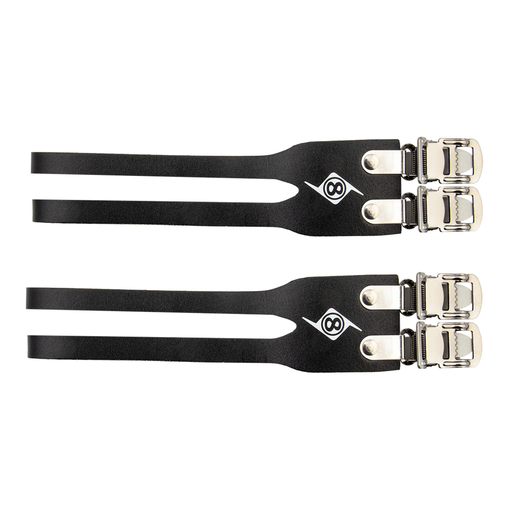 Origin8 Origin8 Double Leather Toe Straps BK