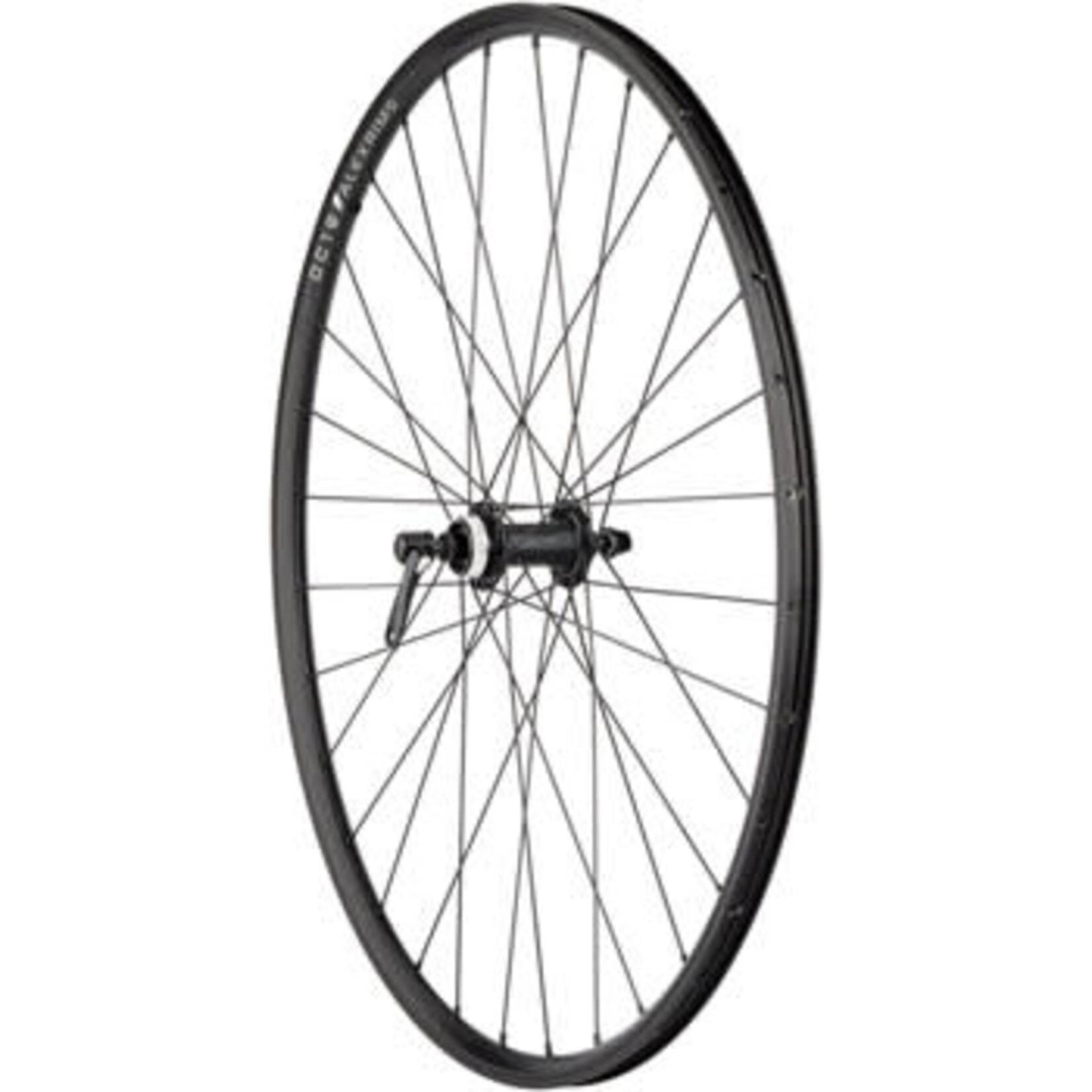 Quality Wheels Quality Wheels Value Double Wall Series Rim+Disc Front Wheel - 700, QR x 100mm, Center-Lock, Black, Clincher