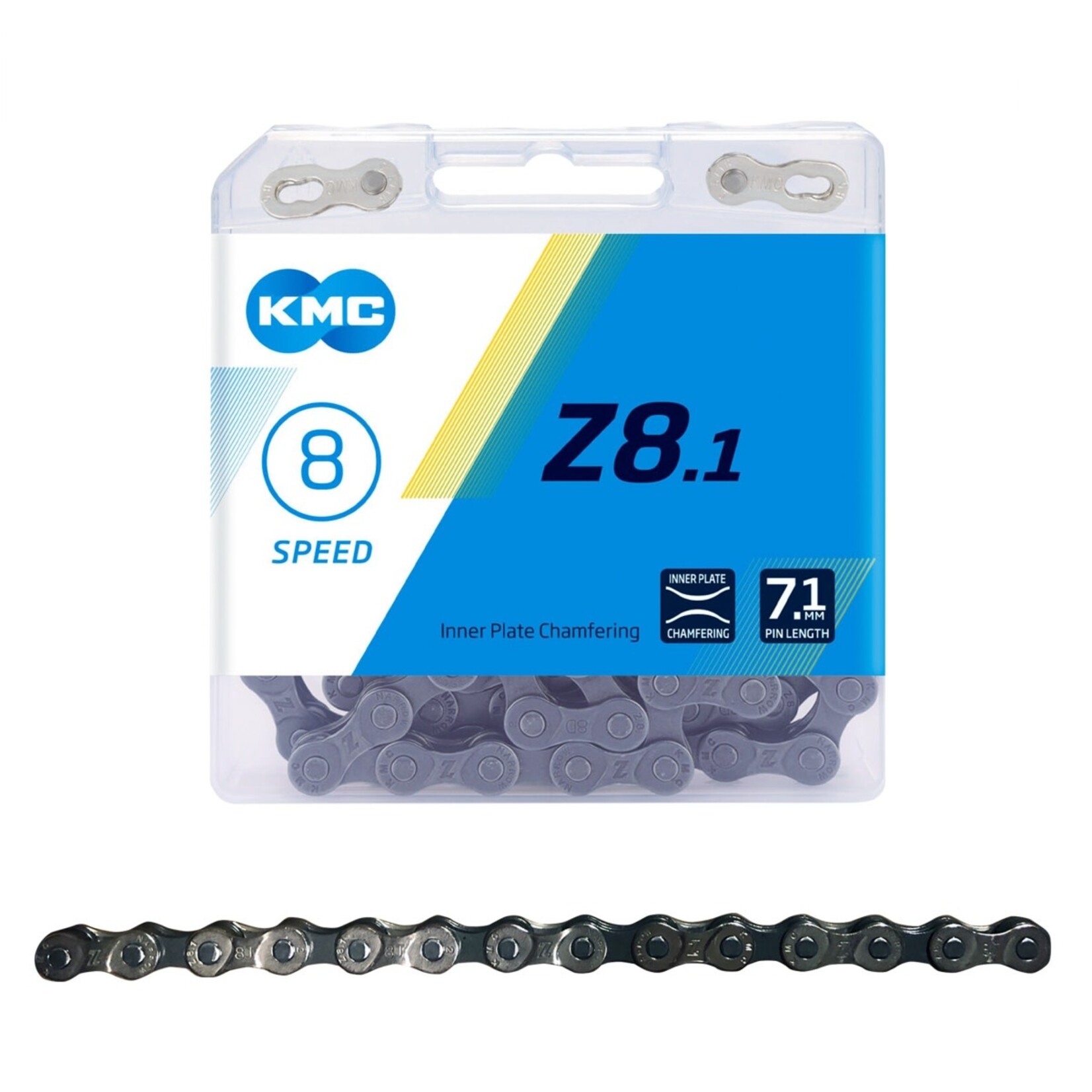 KMC CHAIN KMC Z8.1 INDEX 8s SL/GY 116L