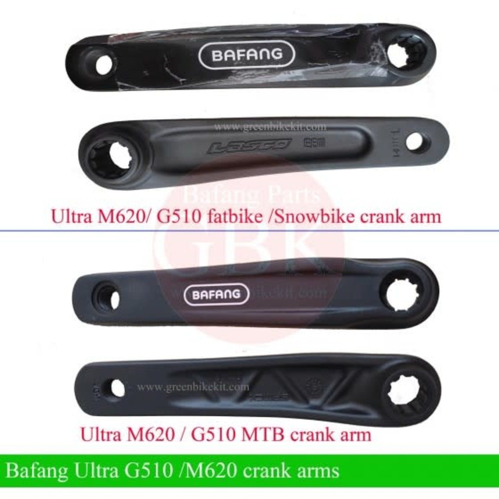 Bafang Bafang Crank Arm Set - Ultra G510/M620, Fatbike
