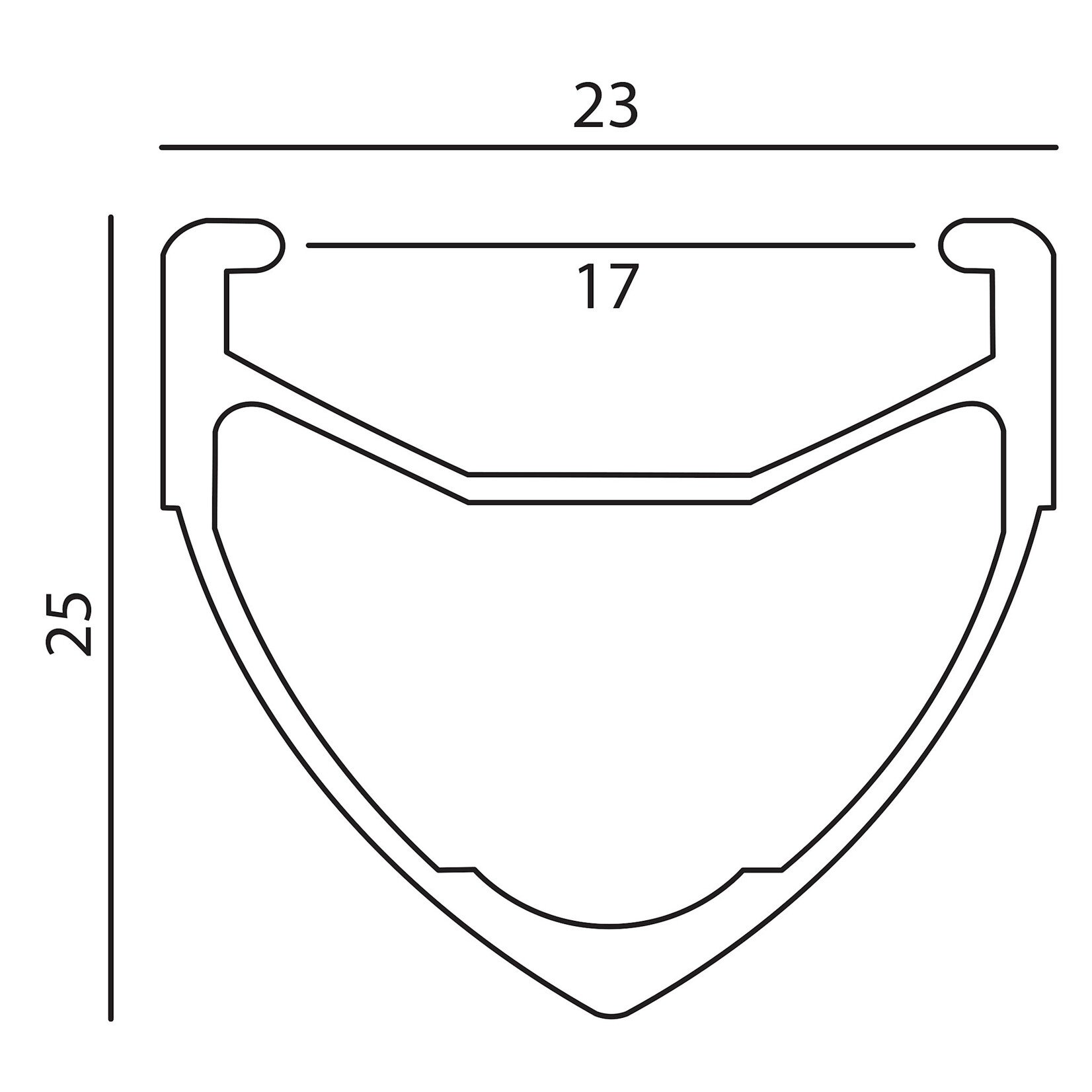 H Plus Sun  Rim -  Archetype, 700C, 622x17.6, 36,h, 14g, Presta