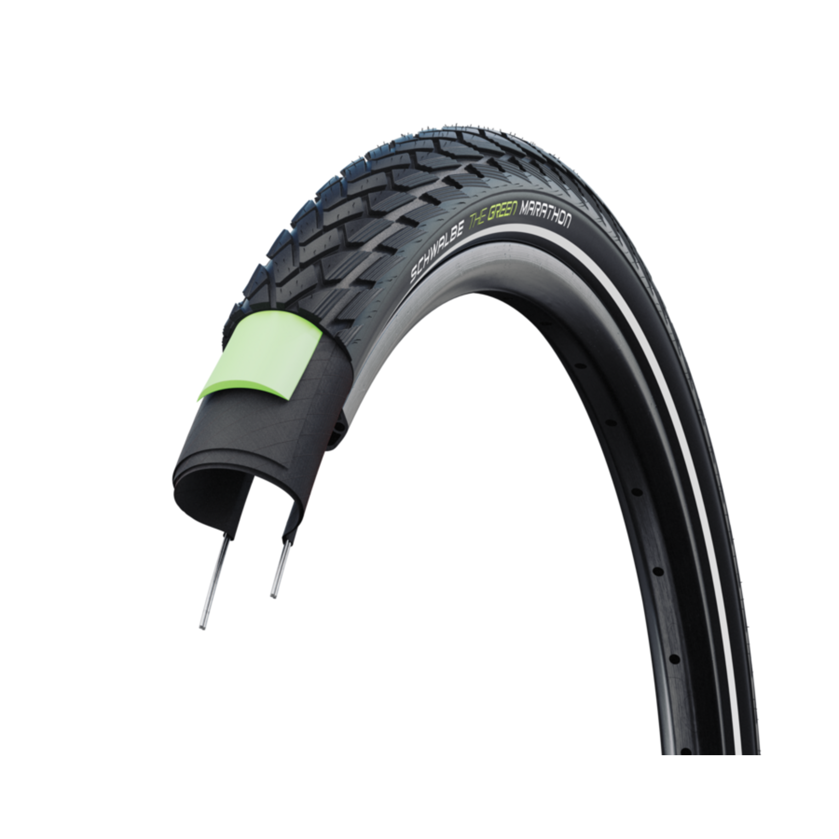 Schwalbe Schwalbe Tire - Green Marathon, 20 x 1.5, [40-406]