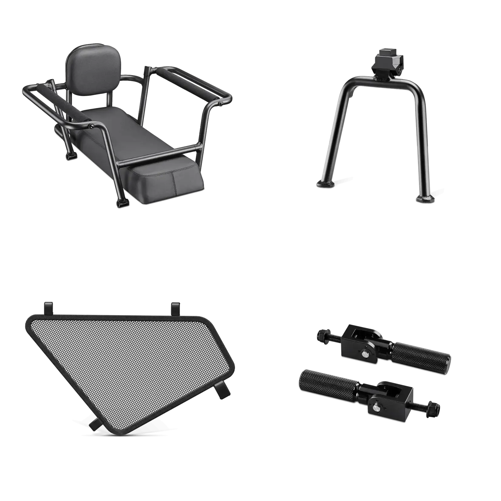 Velotric GoMad Young Passenger Kit - Handrail w/ Backrest, Kickstand, Seat Pad, Foot Pegs, Wheel Guards